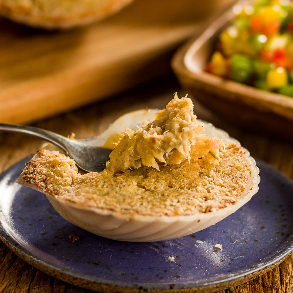 Receita de Casquinha de peixe com vinagrete de pimenta de cheiro