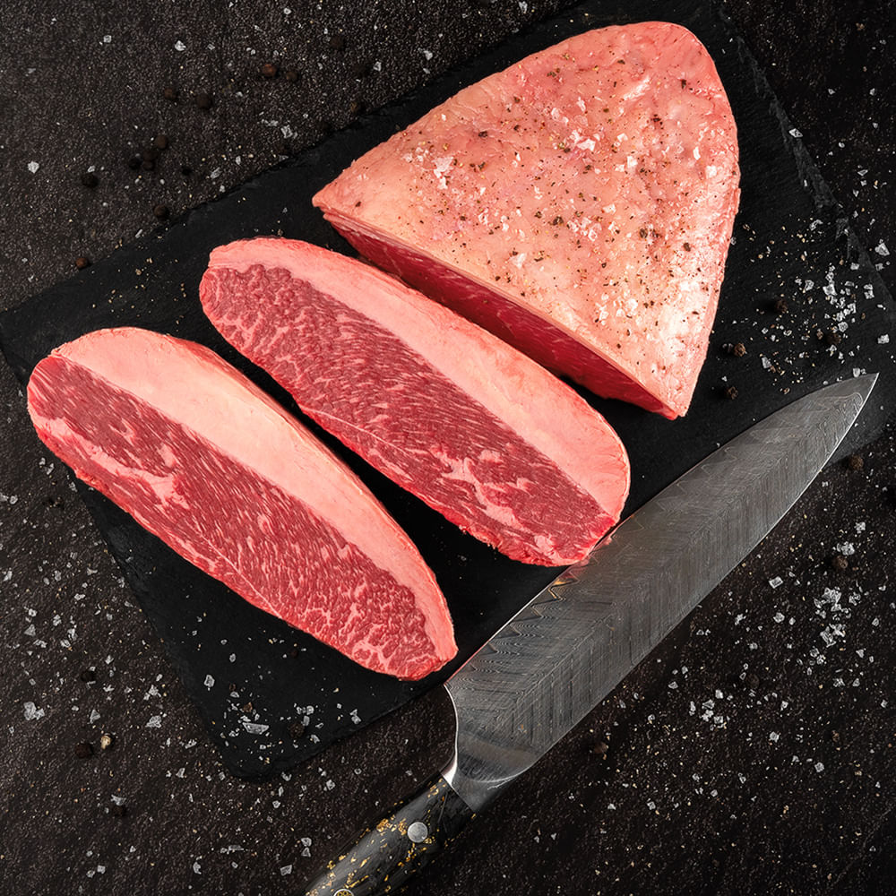 Receita de Picanha black com farofa de ovos e cebola caramelizada