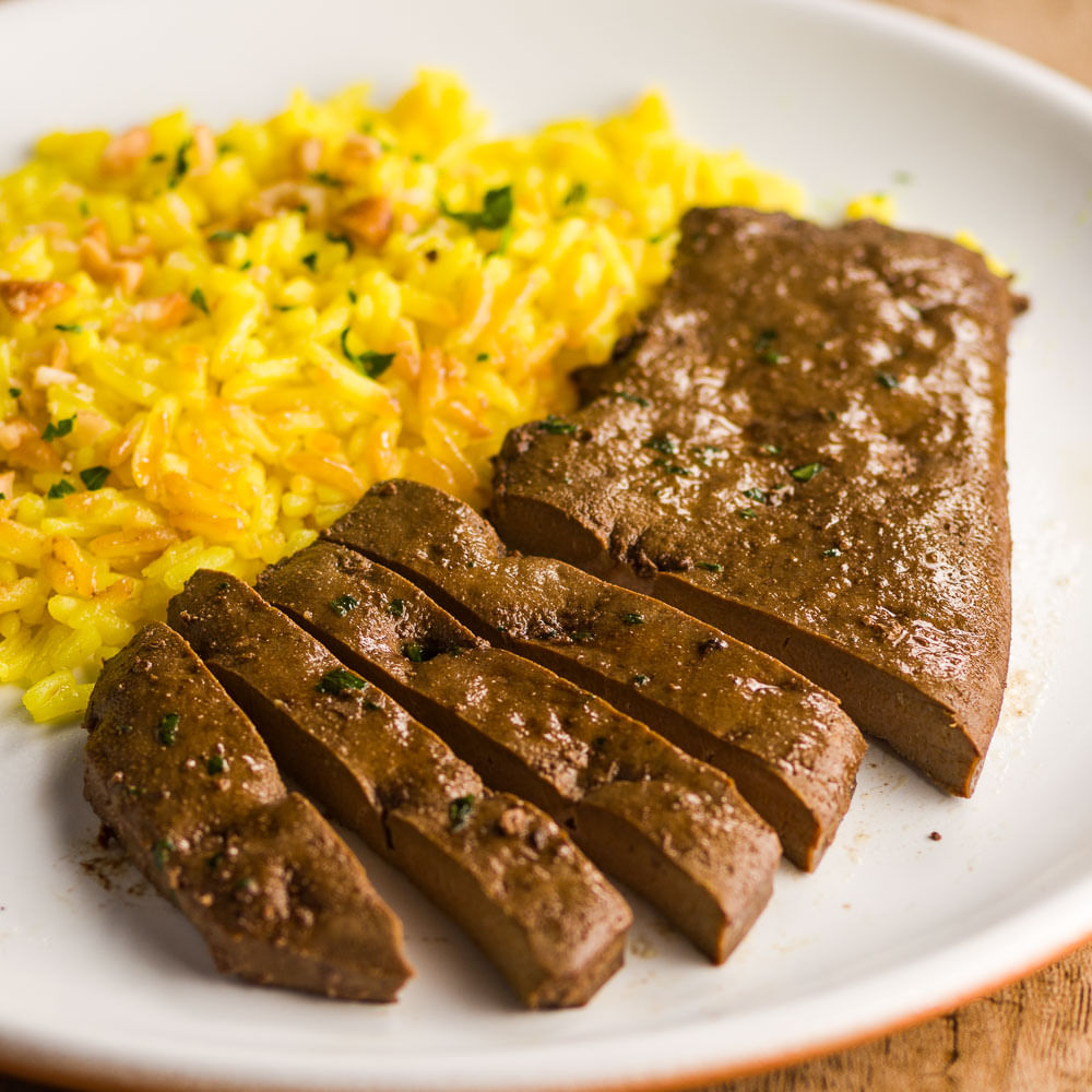 Receita de Bife de fígado com arroz de açafrão