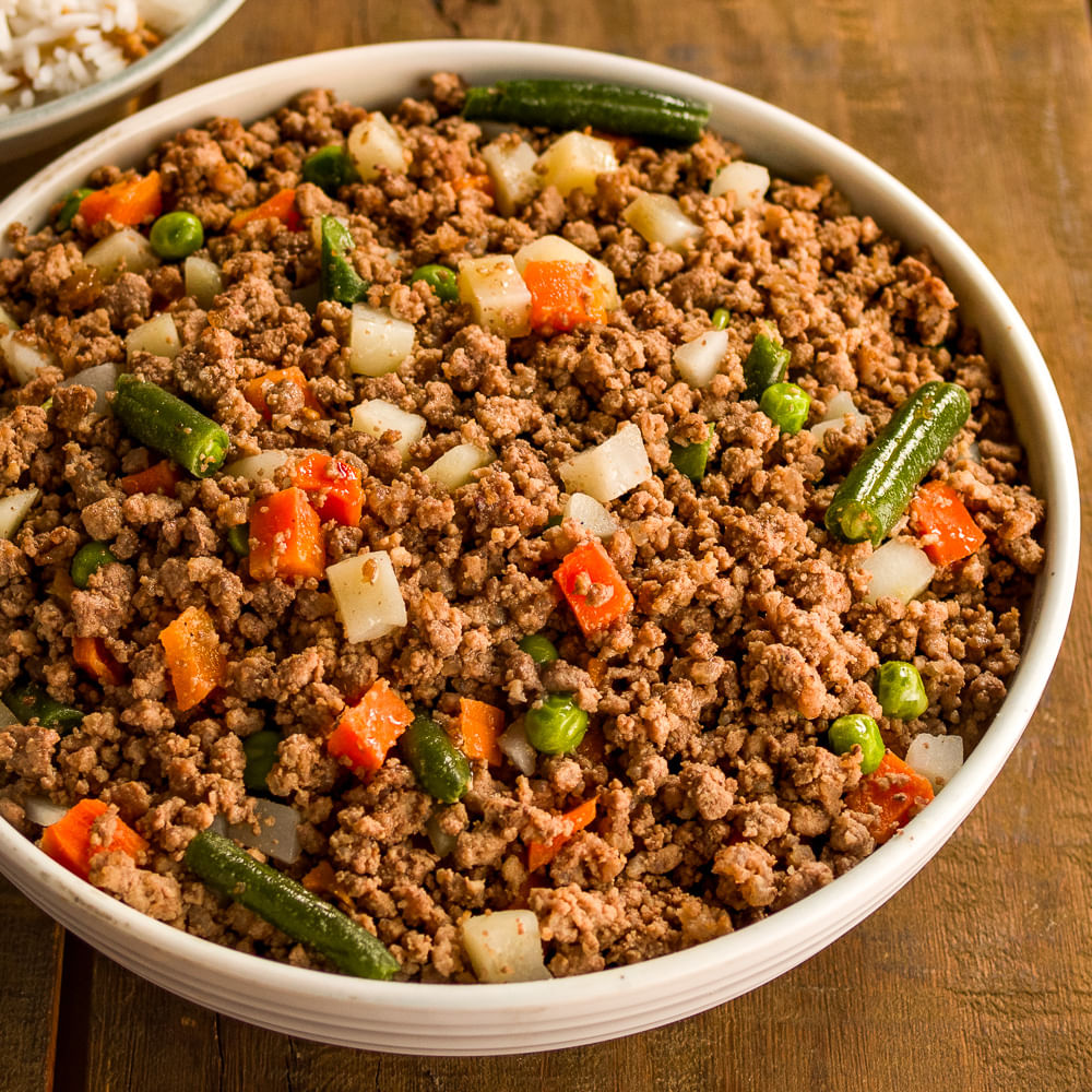 Receita de Carne moída com legumes