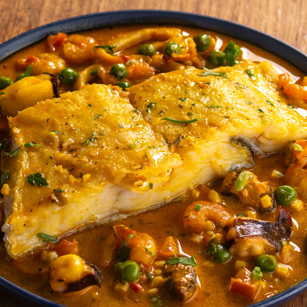 Receita de Posta de bacalhau com ragu de lentilhas