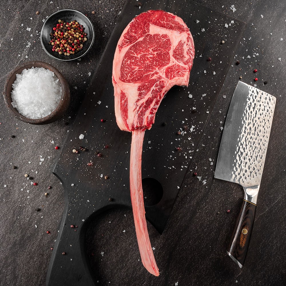 Receita de Tomahawk com vinagrete de acerola