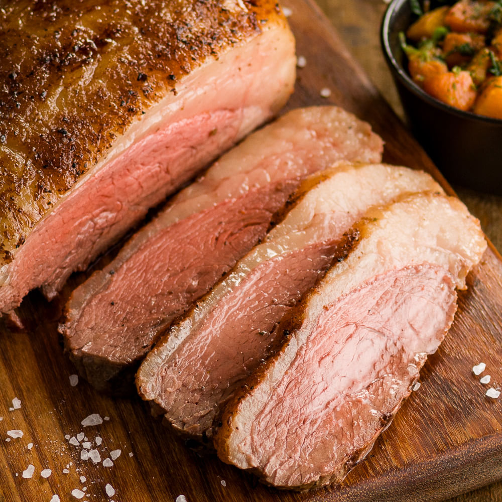 Receita de Picanha grelhada com salada morna de abóbora e espinafre