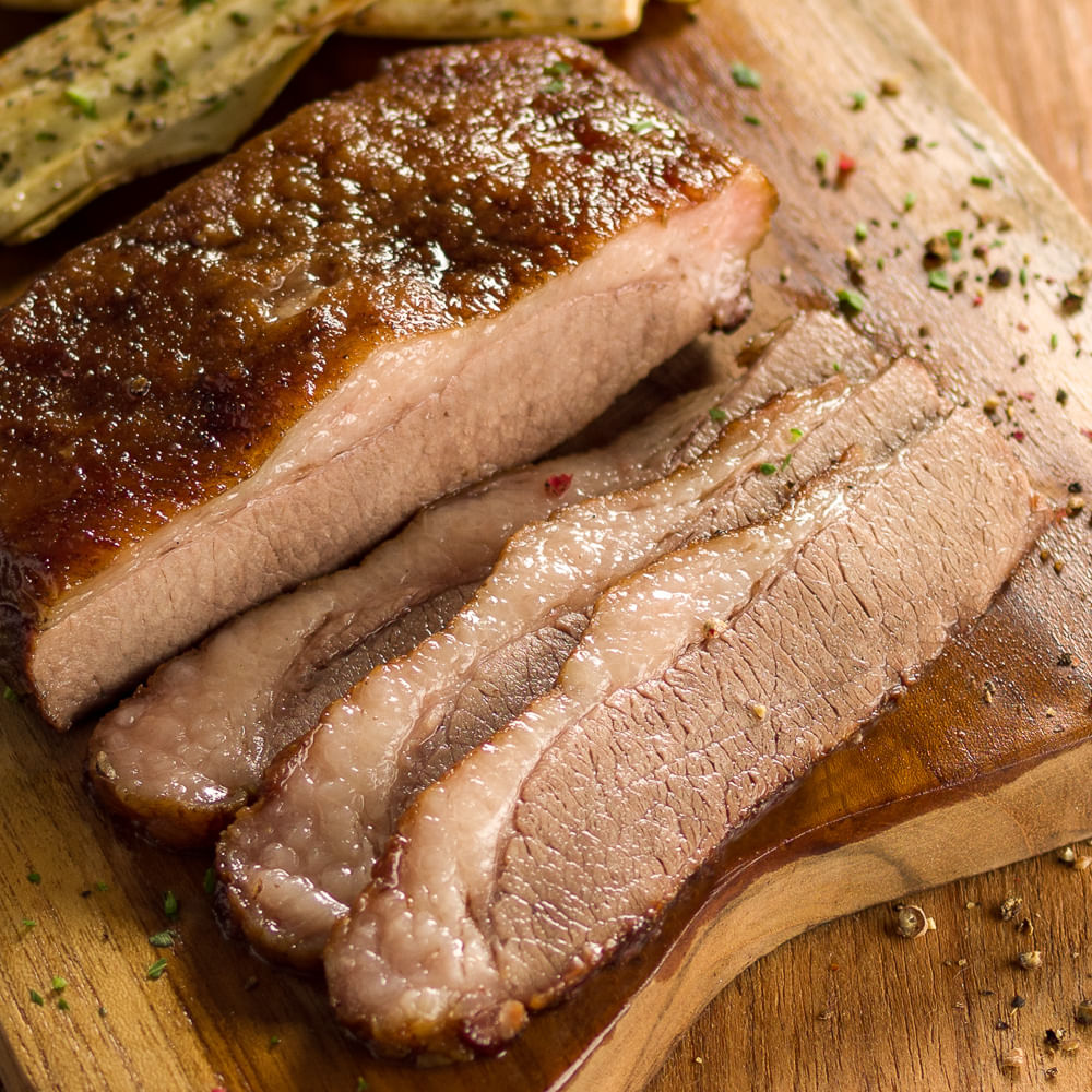 Receita de Brisket com Pupunha na brasa