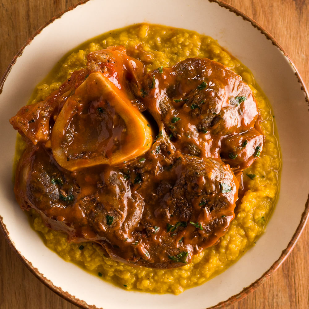 Receita de Ossobuco assado em Molho de Pimentão e Tomate