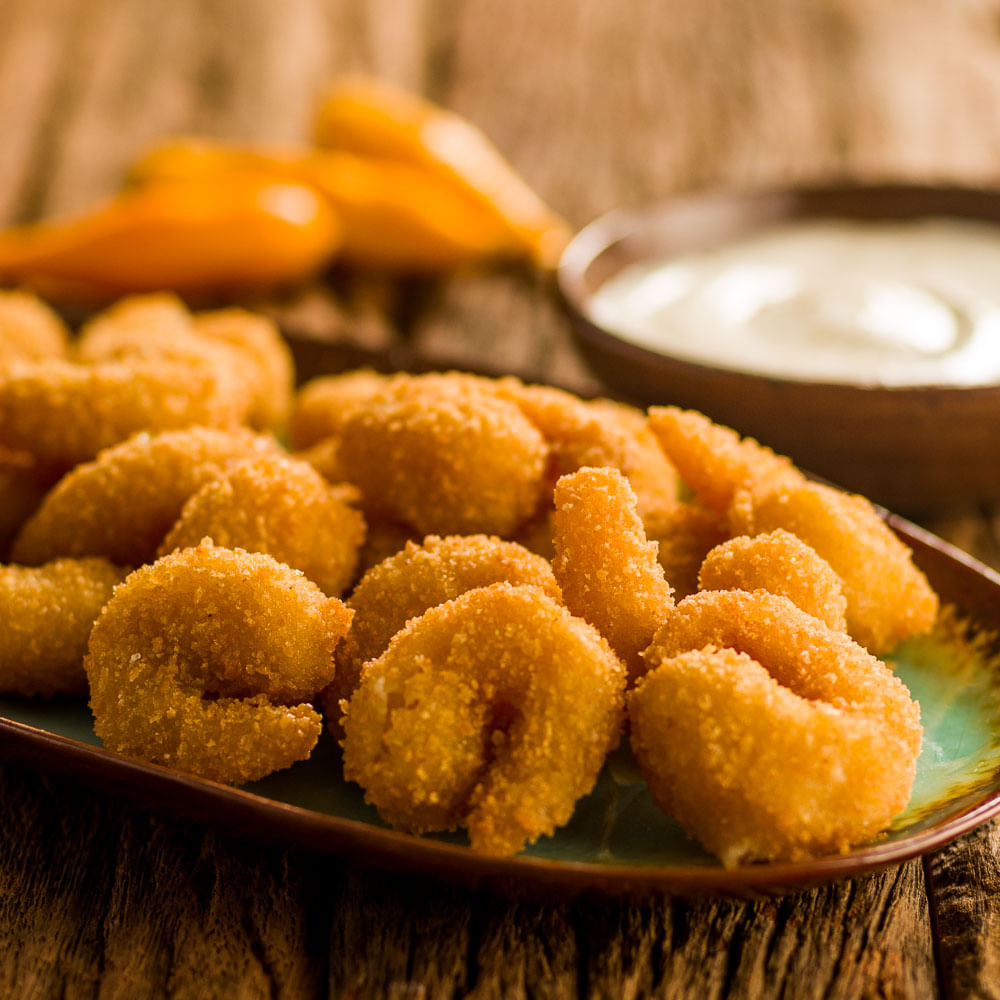 Receita de Camarão empanado com molho sour cream