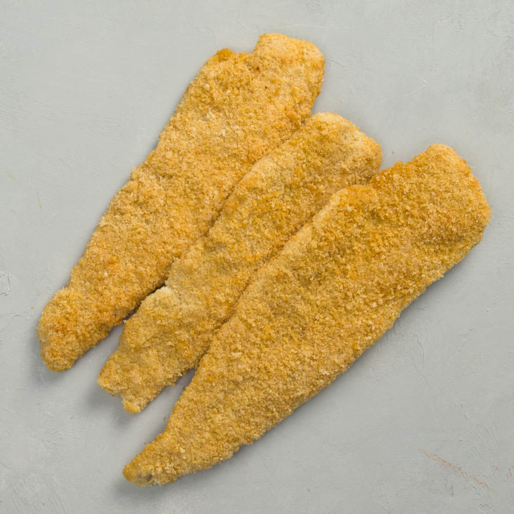 Receita de Filé de merluza empanada com salada de maionese