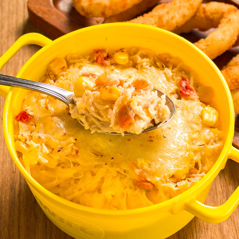 Receita de Fricassê de Frango com Anéis de Cebola