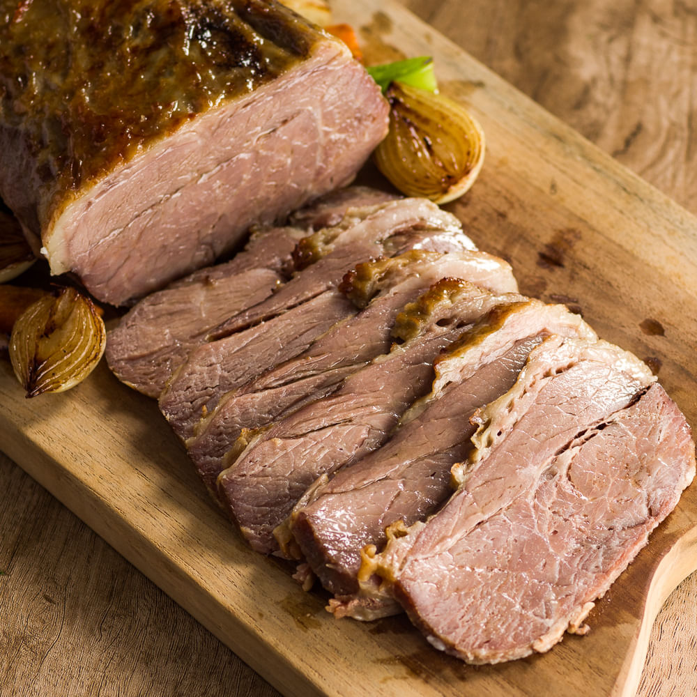 Receitas de Maminha assada com confit de cebola, cenoura e aipo