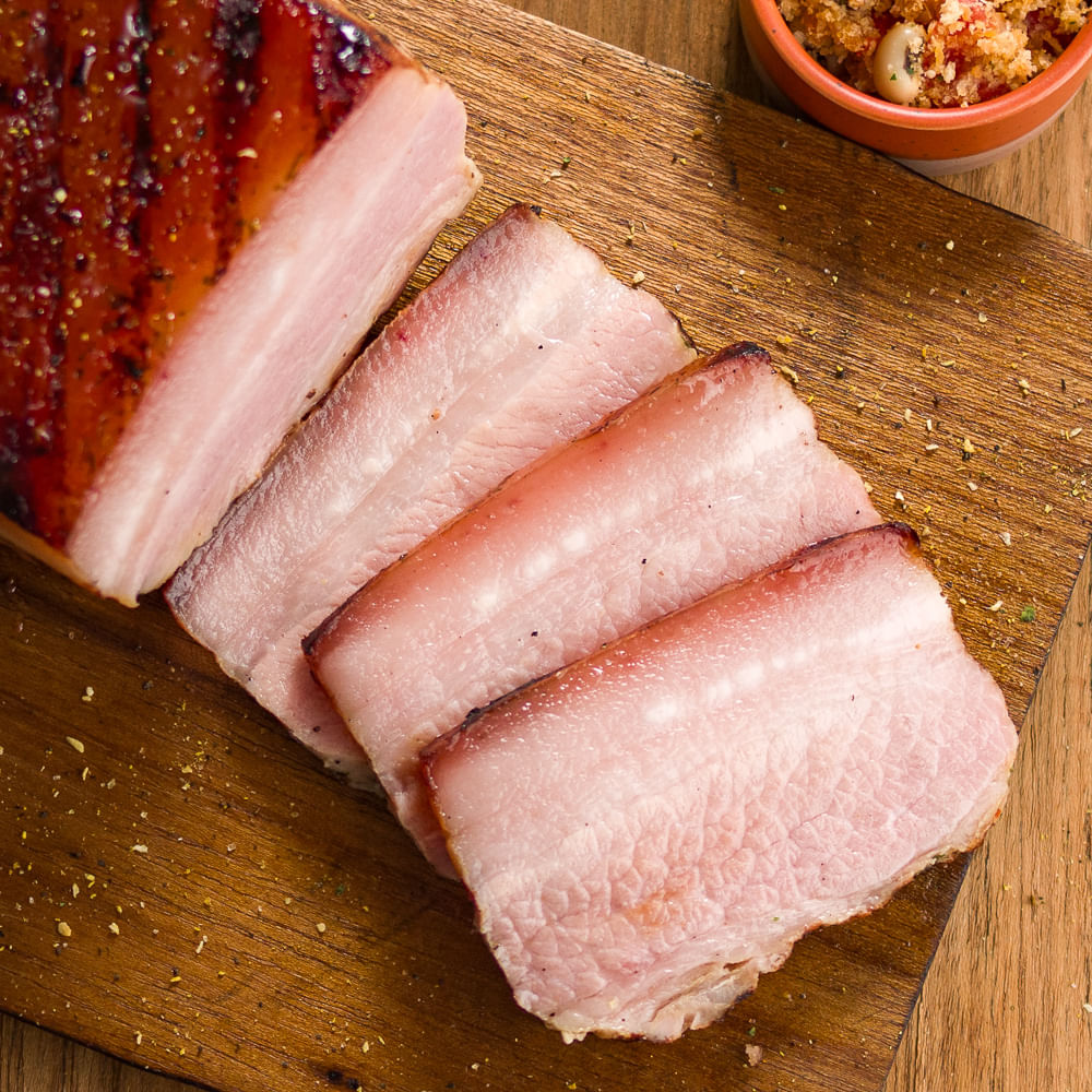 Receita de Panceta Suína com Farofa de Feijão