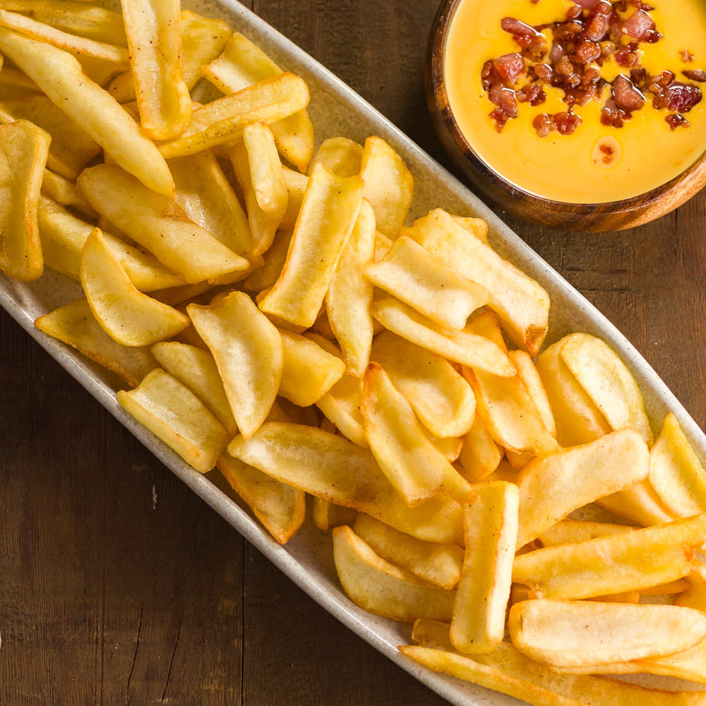 Receita de Batata canoa com dip de cheddar e bacon