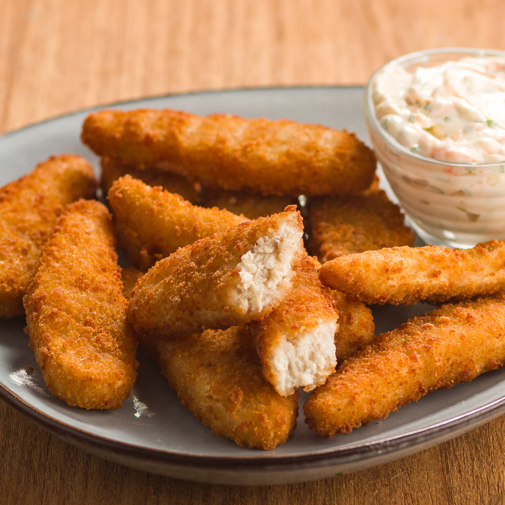 Receita de Iscas de peixe com molho tártaro