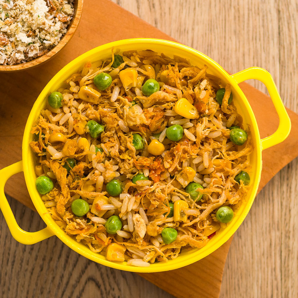 Receita de Galinhada com polenta frita