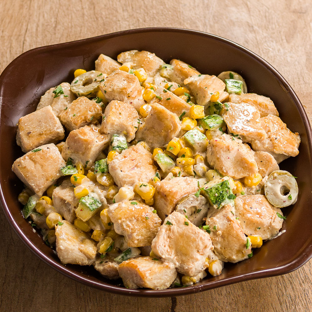 Receita de Salada de frango caipira