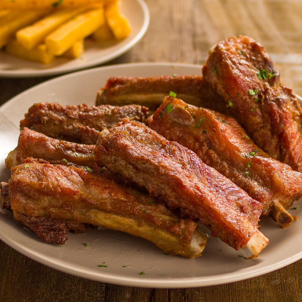 Receitas de Costelinha a Passarinho com Polenta Frita