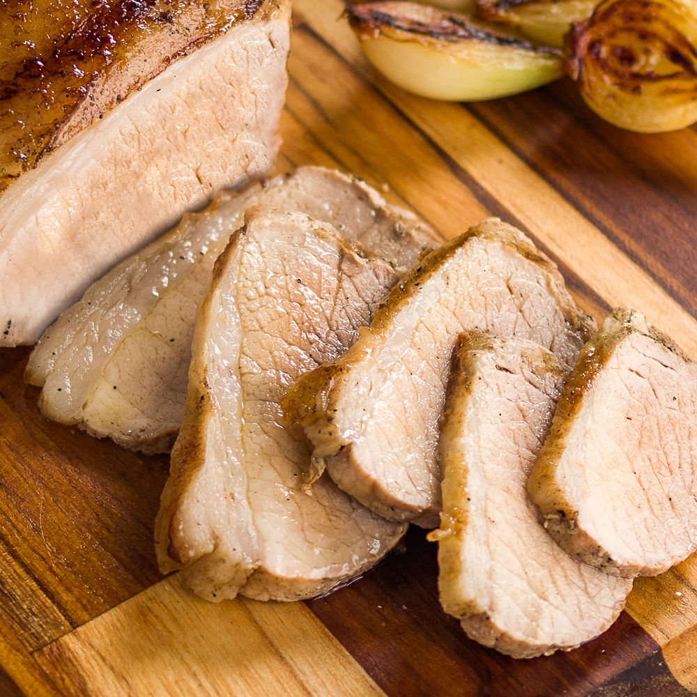 Receita de Picanha suína com cebolas caramelizadas