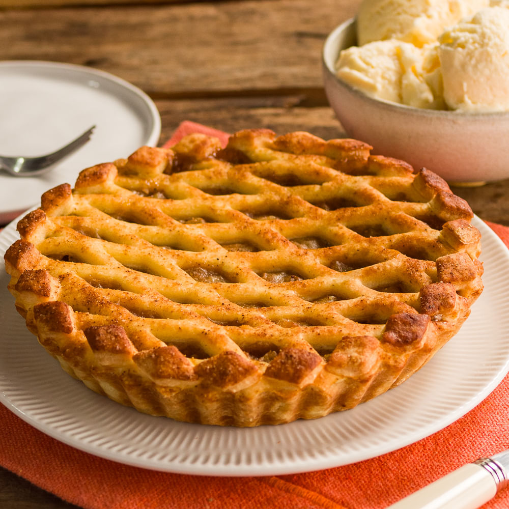 Receita de Torta de maçã com sorvete de creme