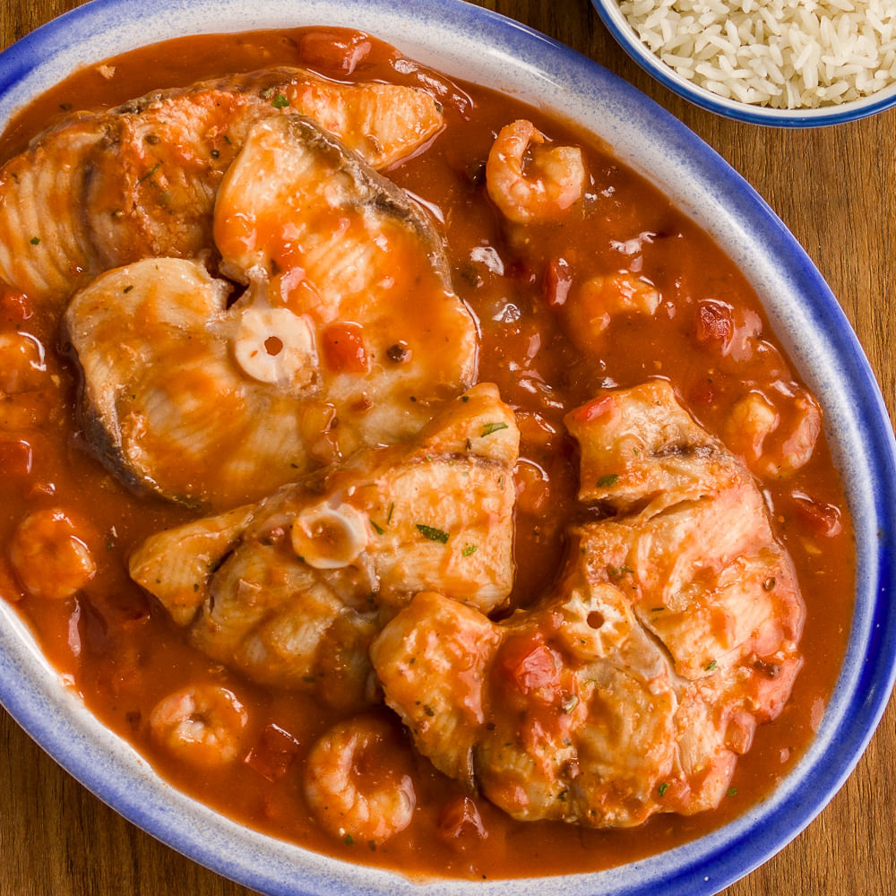 Receita de Caldeirada de cação com camarões