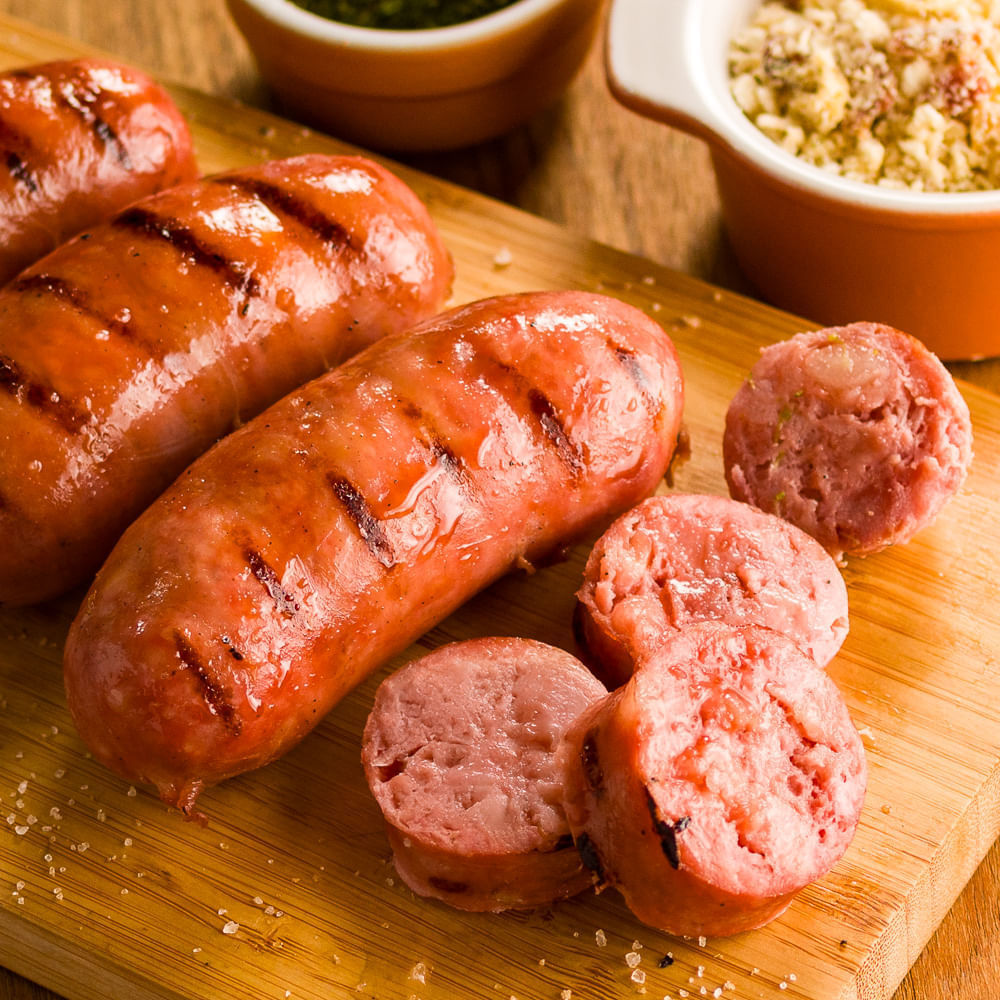Receita de Linguiça com farofa e molho chimichurri