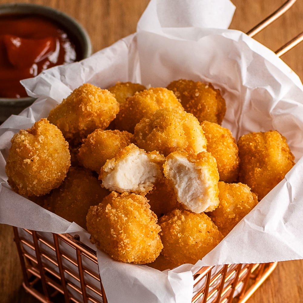 Receita de Pipoquinha de frango com molho ketchup apimentado e defumado