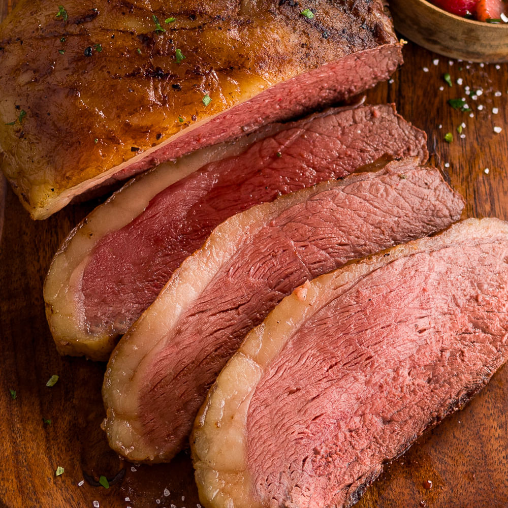 Receita de Picanha na brasa com vinagrete de morango