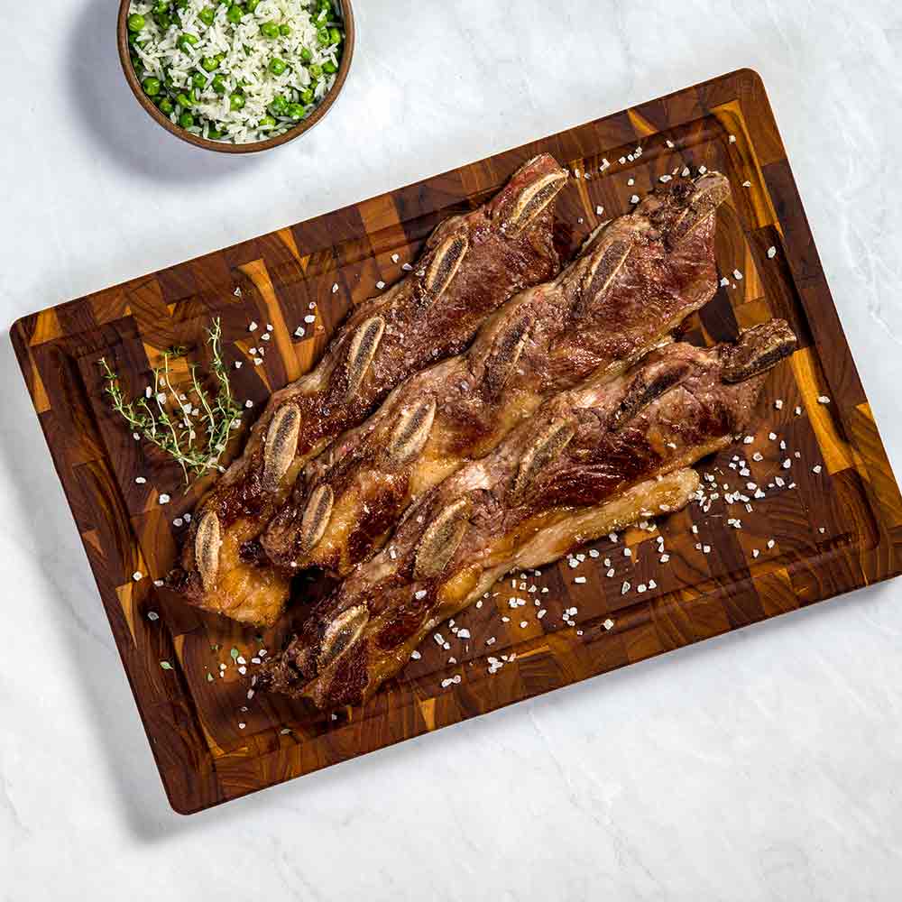 Receita de Assado de Tira na brasa com Arroz de Ervilha