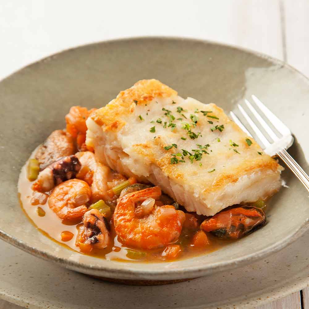 Receita de Bacalhau com Frutos do Mar