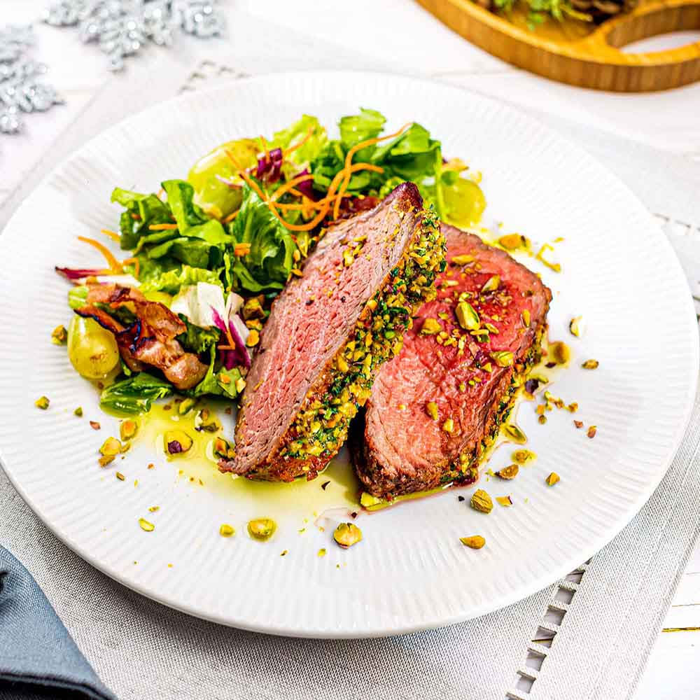 Receita de Bombom de alcatra no alho e pistache