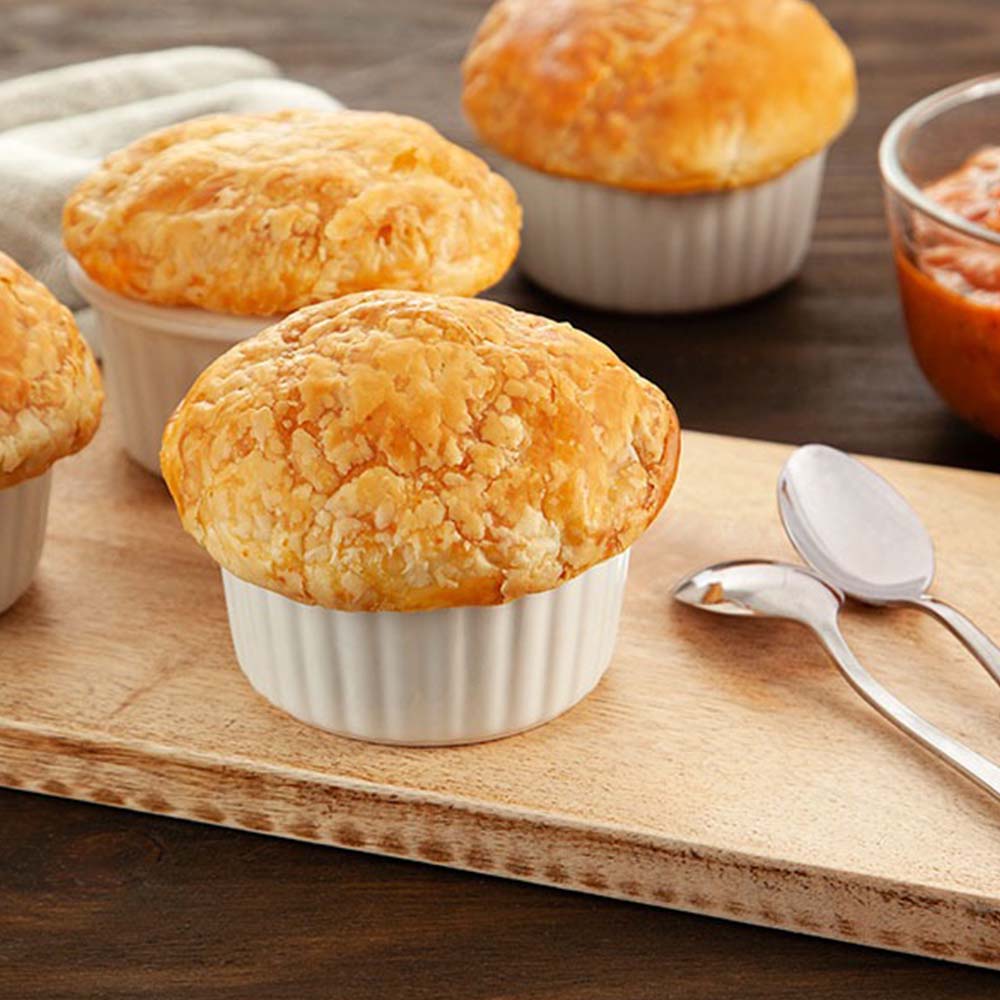 Pot Pie de Camarão com Requeijão