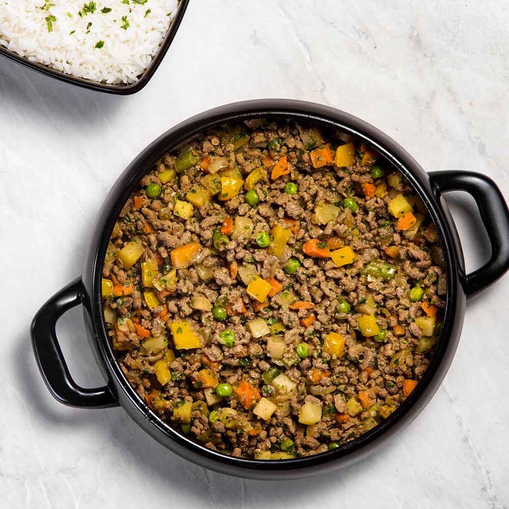 Receita de Carne moída refogada com legumes