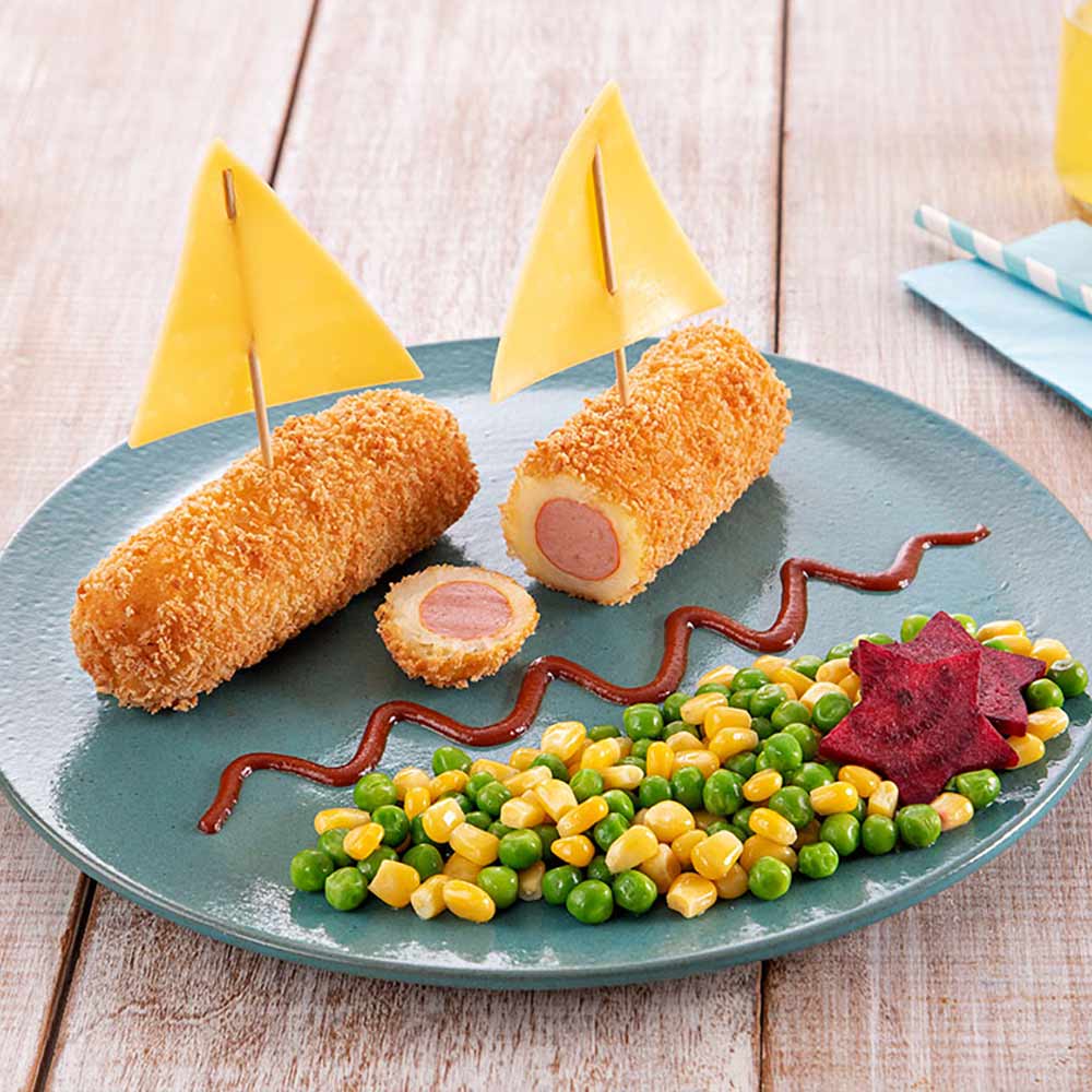 Receita de Croquete de Salsicha, Batata e Parmesão
