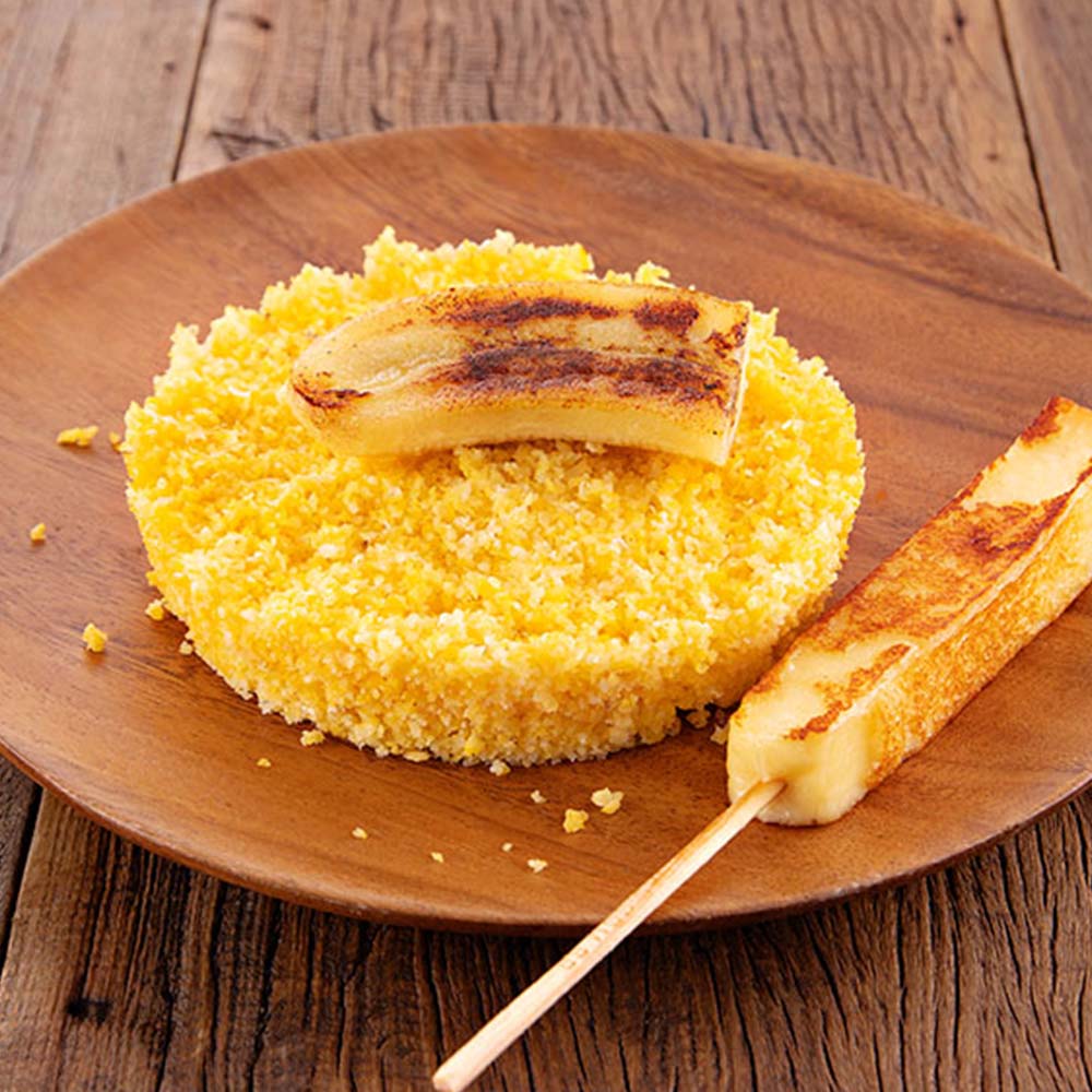 Receita de Cuscuz Nordestino com Queijo Coalho e Banana