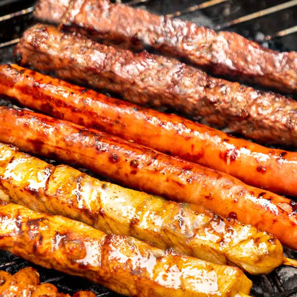 Receita de Espetinho de Frango e Maionese de Páprica Picante