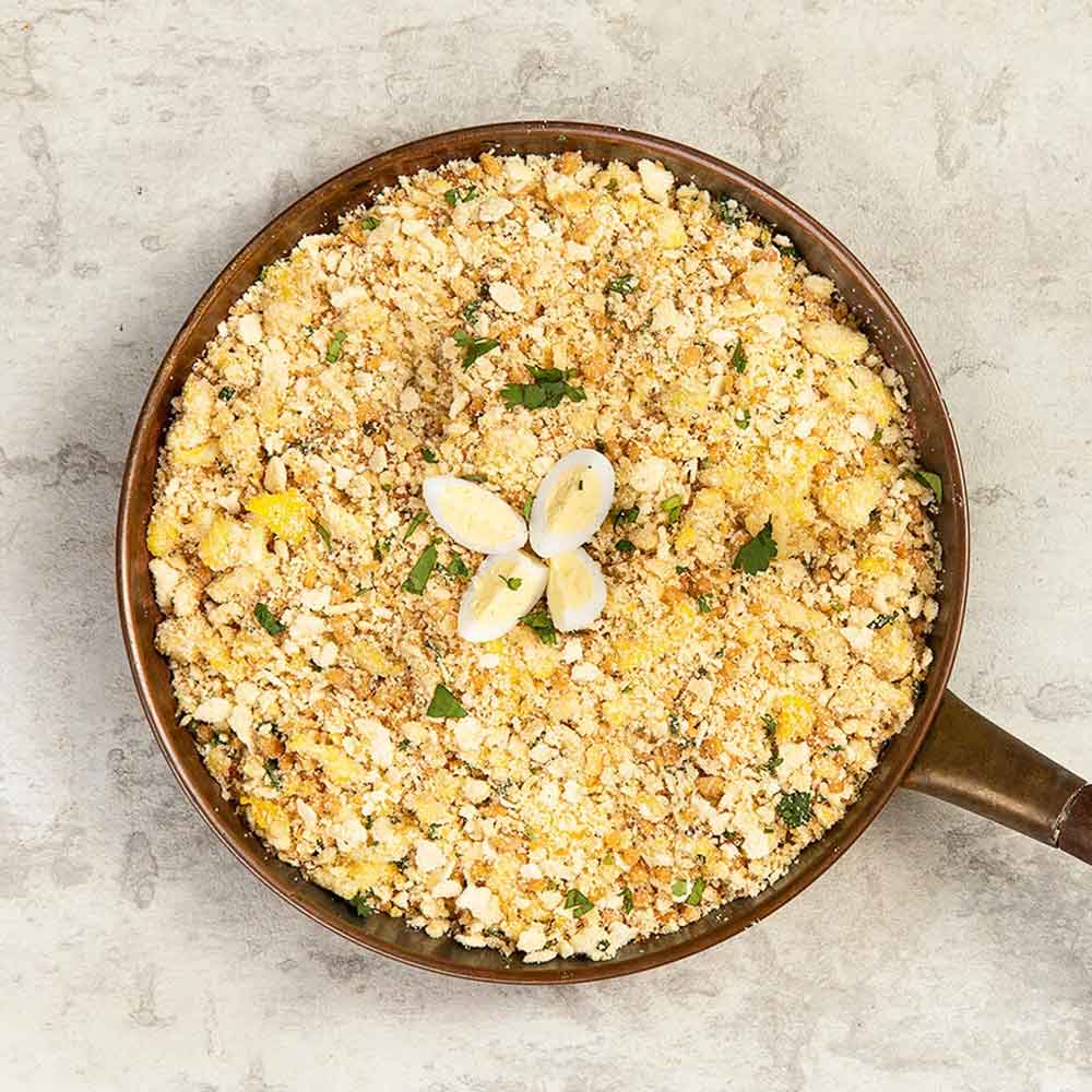 Receita de Farofa Tradicional de Ovo
