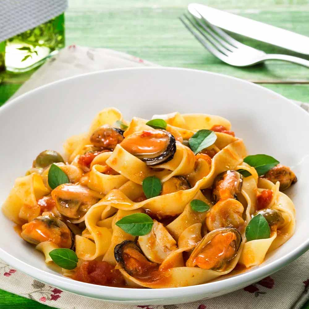 Receita de Fettucini de Mexilhão a Provençal