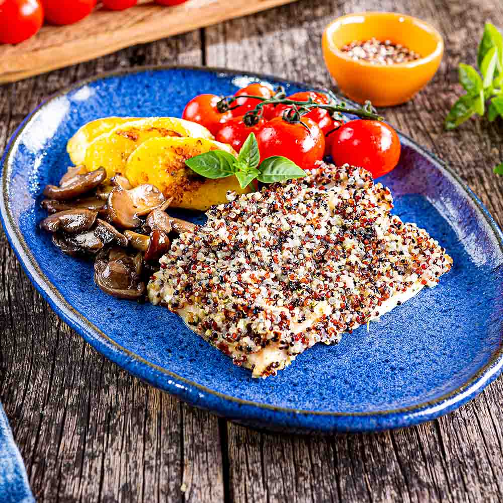 Receita de Filé de Saint Peters com Crosta de Quinoa