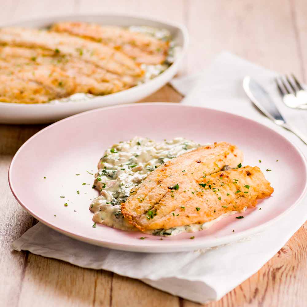 Receita de Filé de Saint Peters com Molho de Espinafre