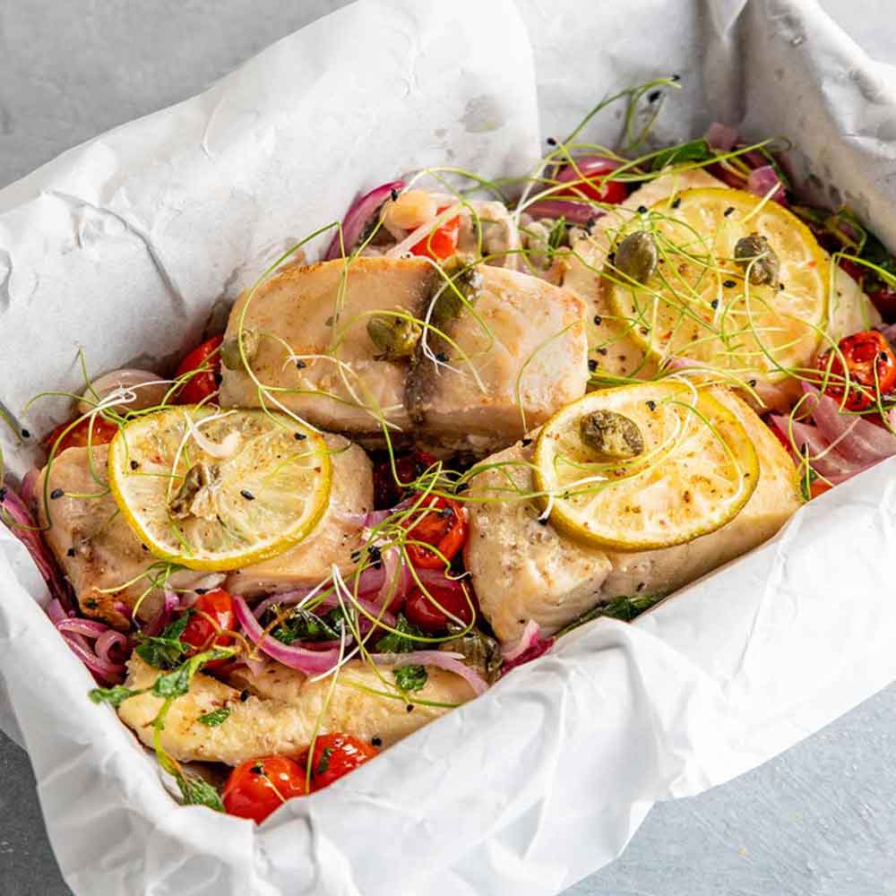 Receita de Filé de Pintado no Papelote com Alcaparras e Ervas