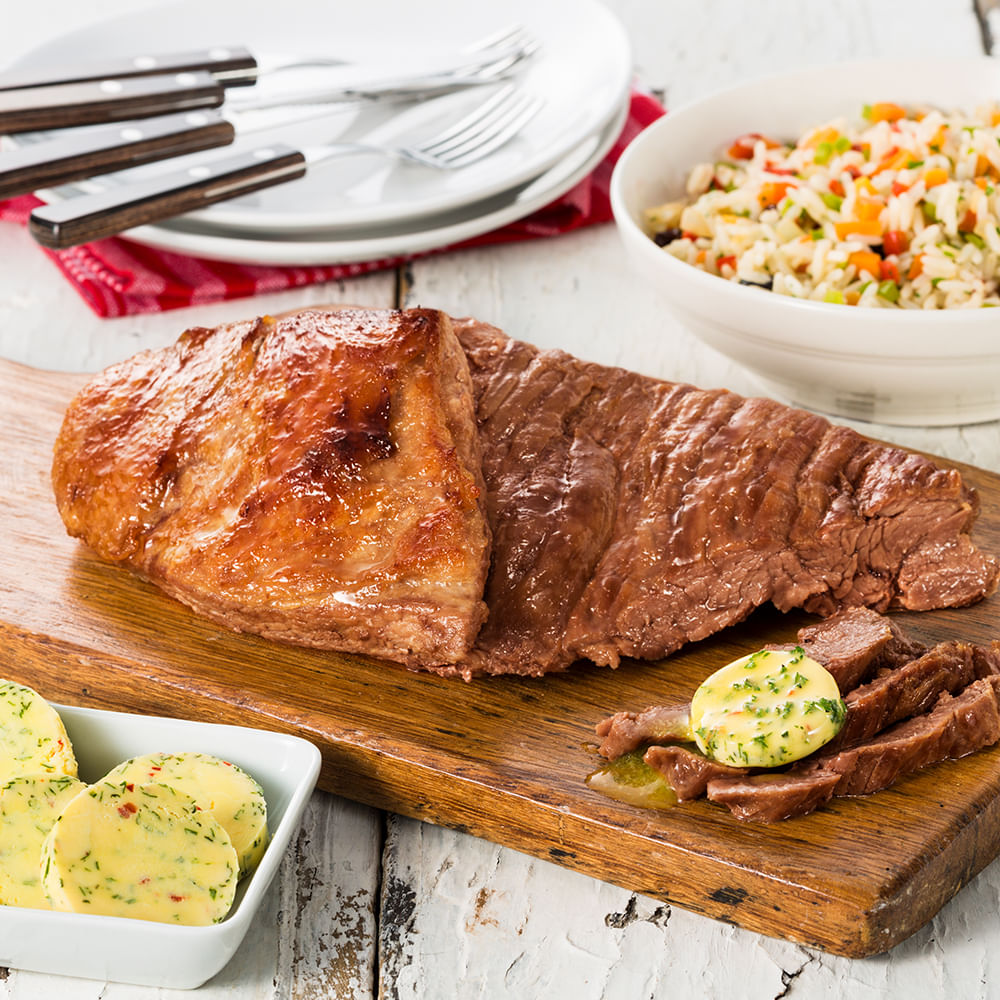 Receita de Fraldinha Assada na Grelha com Manteiga de Ervas