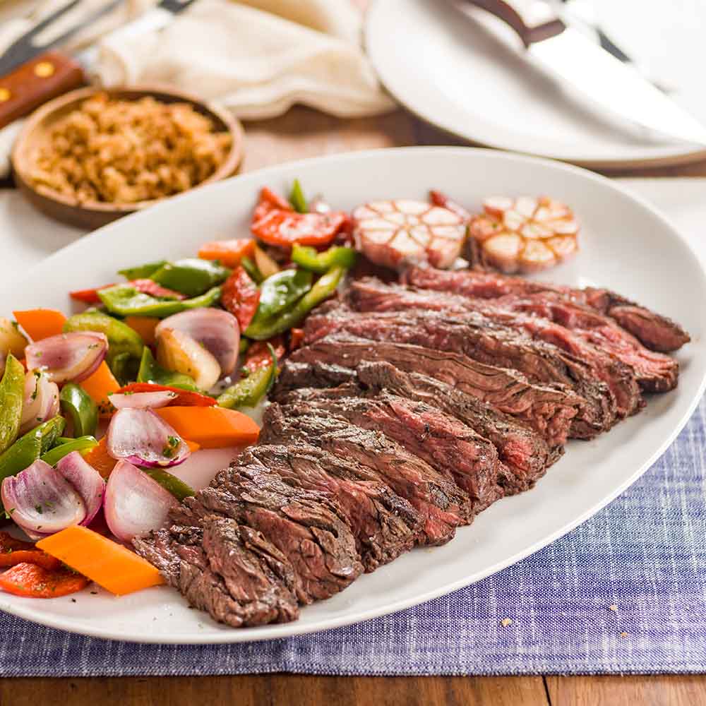 Receita de Fraldinha Marinada no Vinho Tinto com Legumes