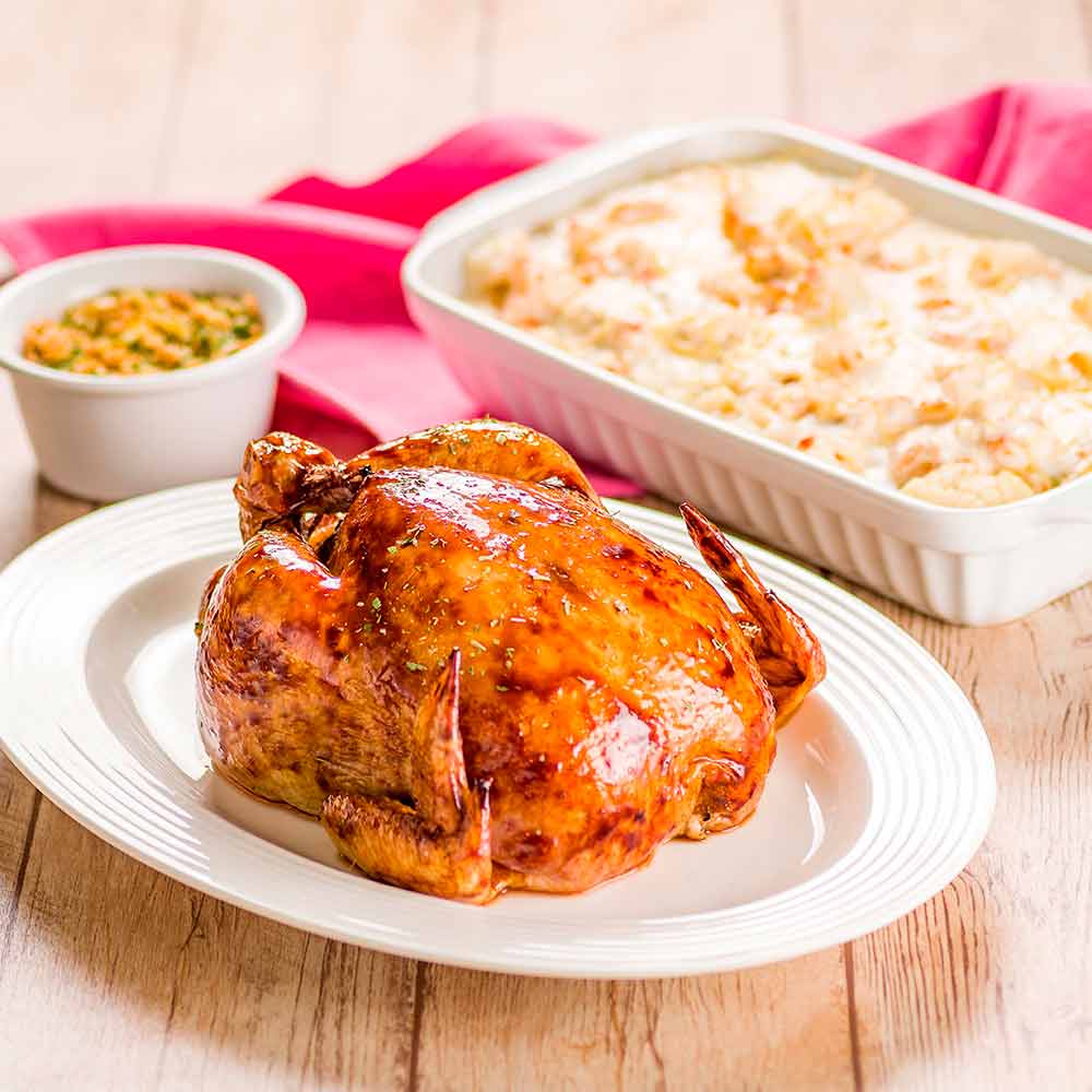 Receita de Frango Assado e Couve-Flor Gratinada