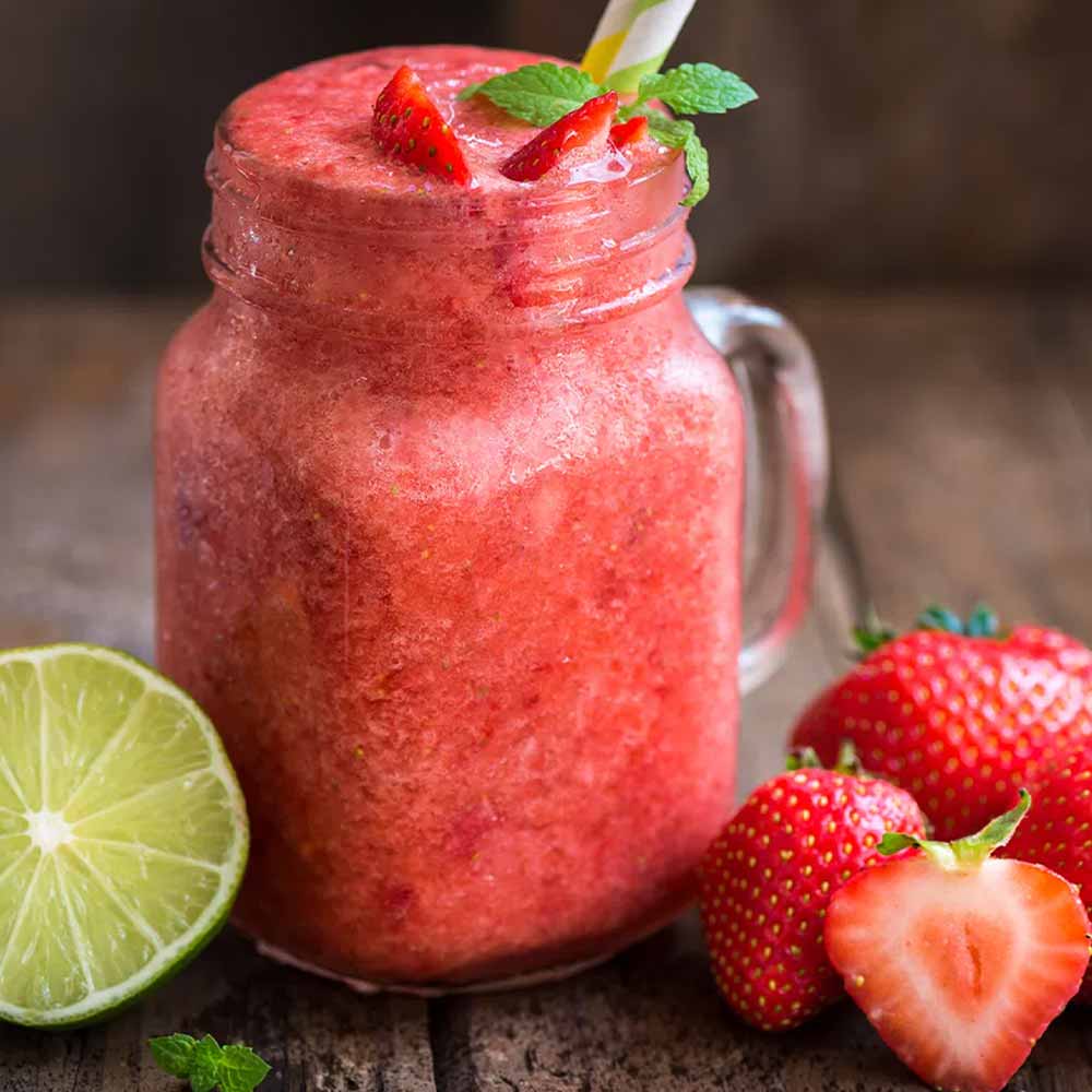 Receita de Frozen de Vinho e Morango