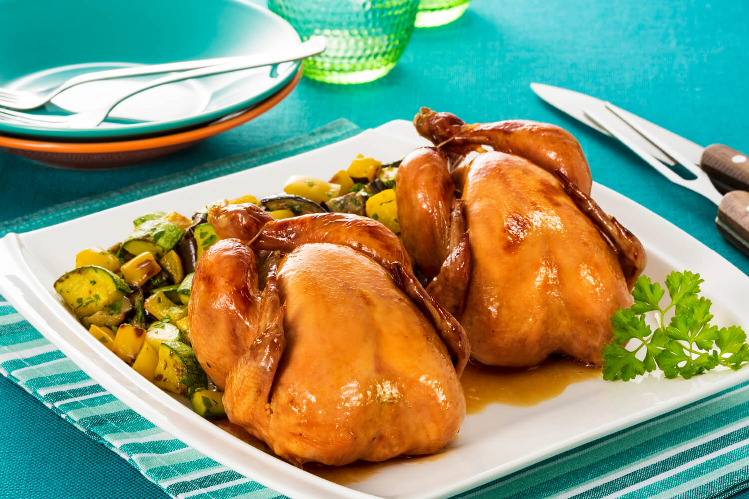 Galeto Marinado Com Legumes Assados Swift Galeto Marinado Com Legumes Assados Swift