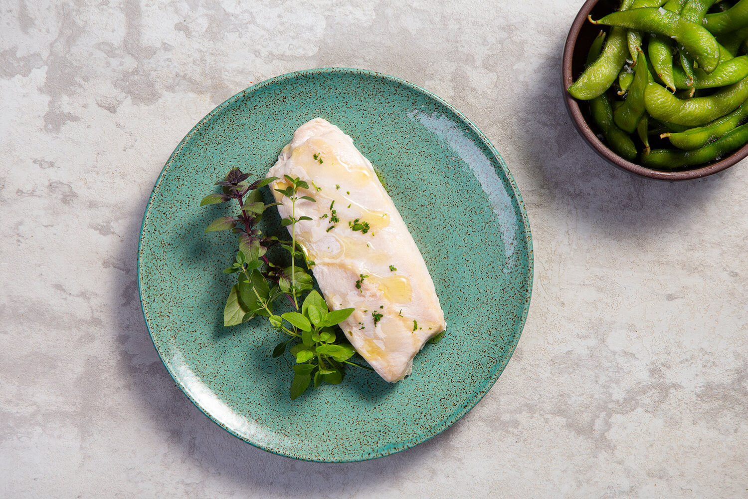 filé de pirarucu no vapor com edamame Swift