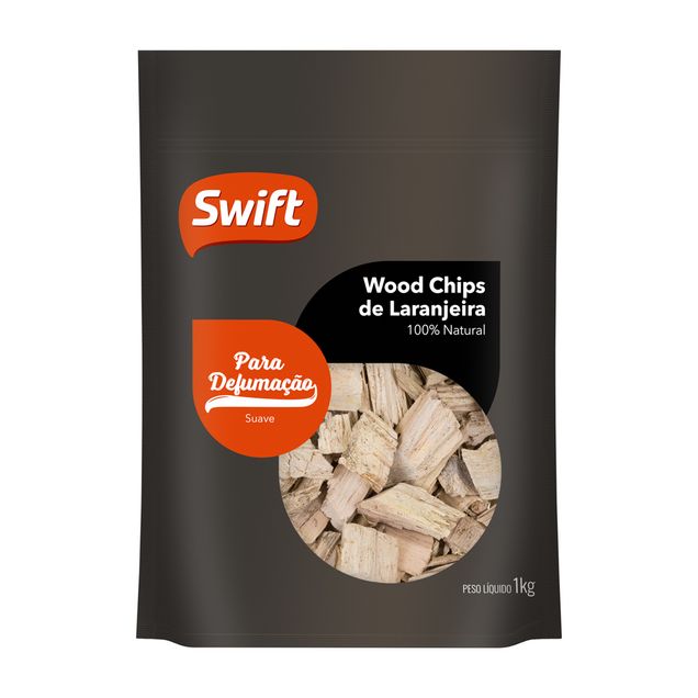 Wood Chips de Laranjeira para Defumação Swift 1kg