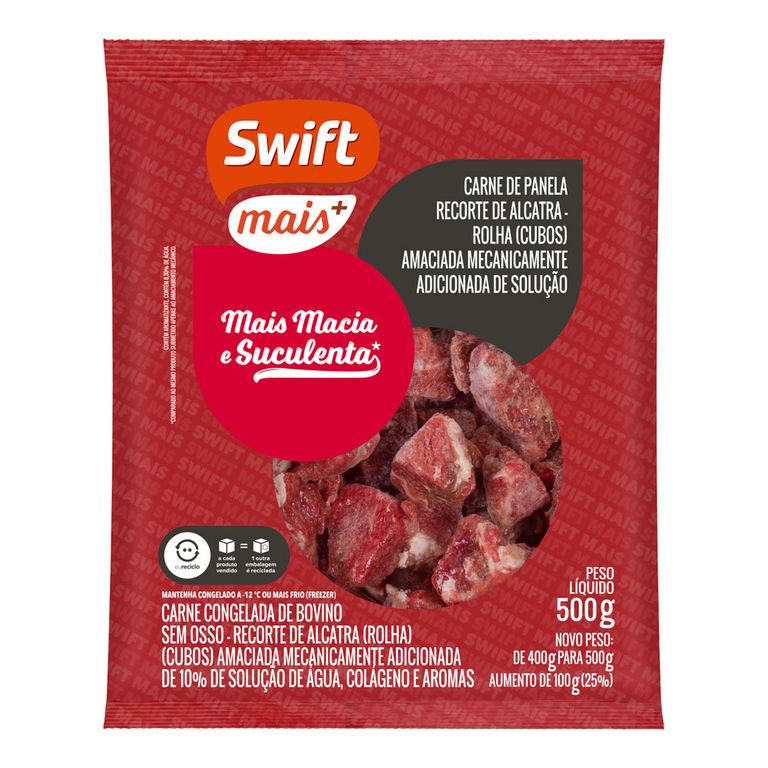 Carne de Panela em Cubos Swift Mais 500g - Swift