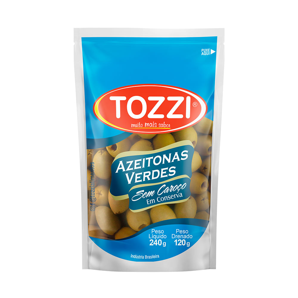 Azeitona Verde sem Caroço Tozzi 120g