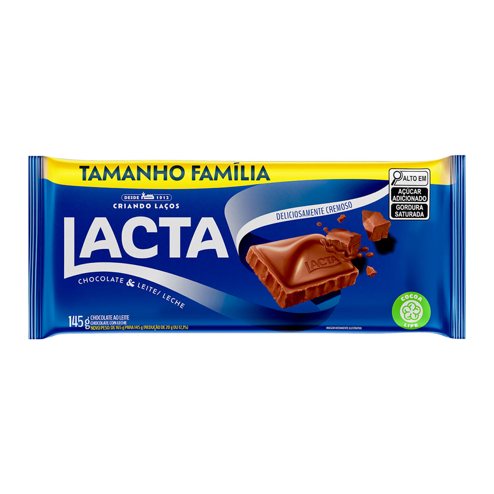 Chocolate ao Leite Lacta 145g