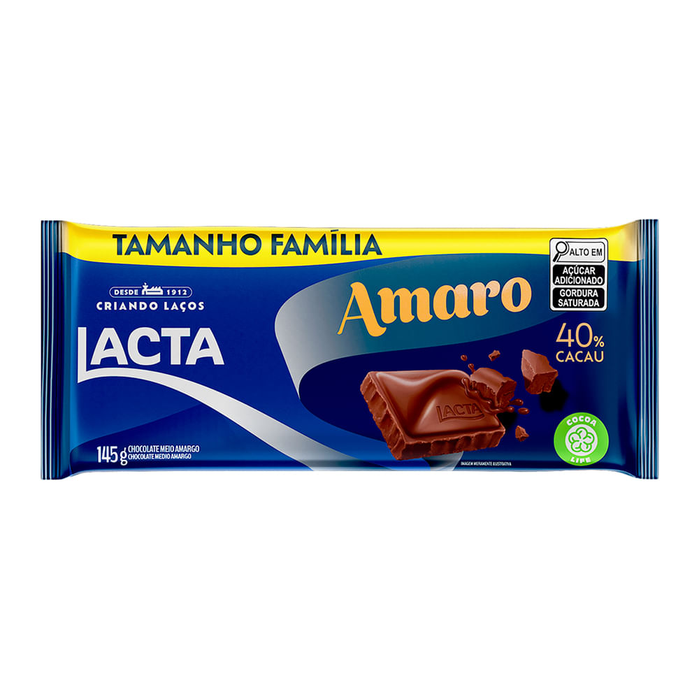 Chocolate Amaro Lacta 145g