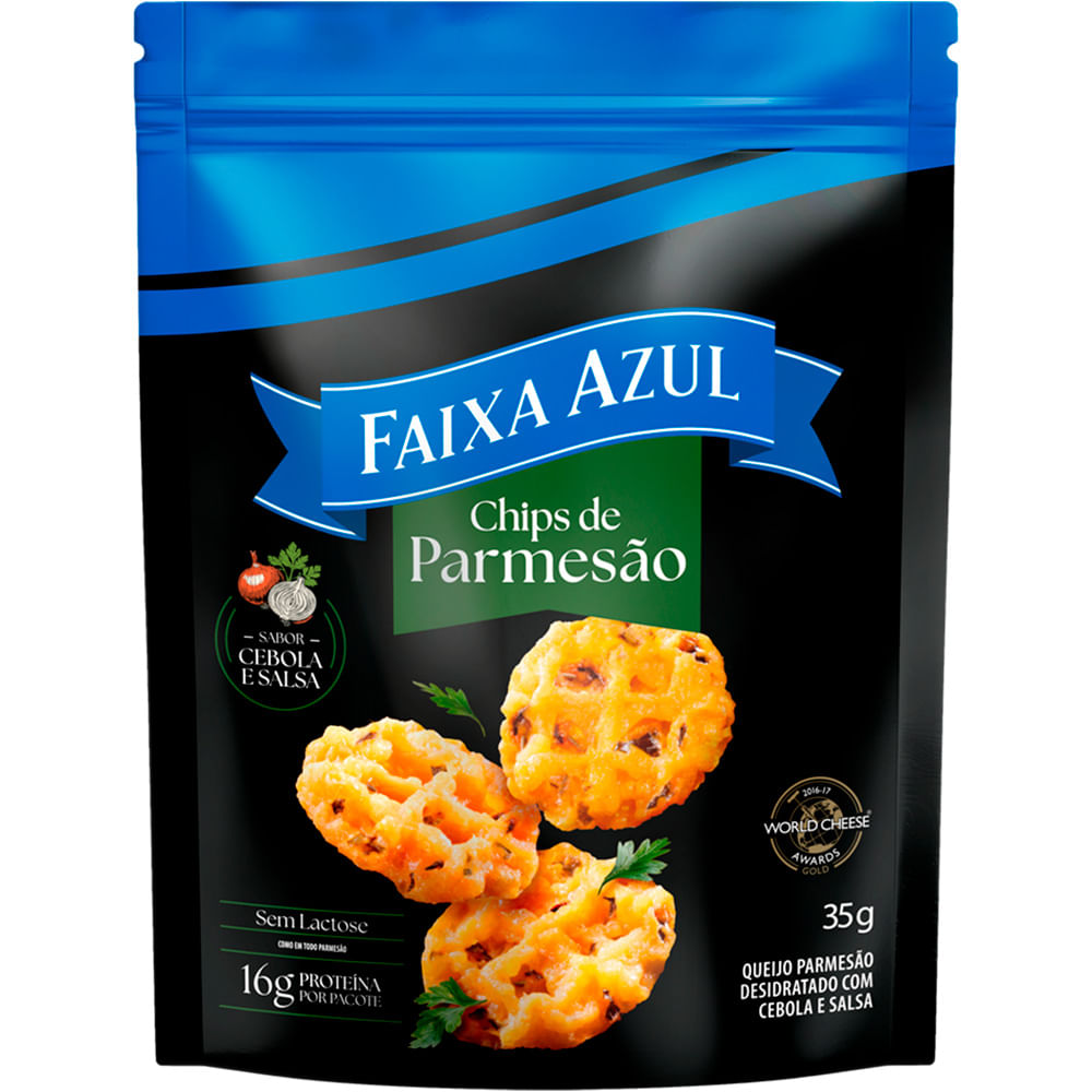 Chips de Parmesão com Cebola e Salsa Faixa Azul 35g